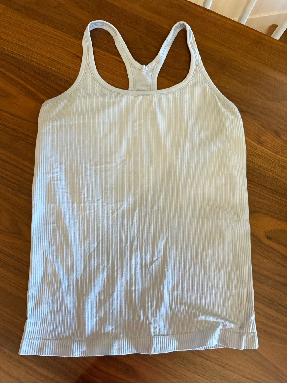 lululemon athletica White Ribbed Racerback Tank